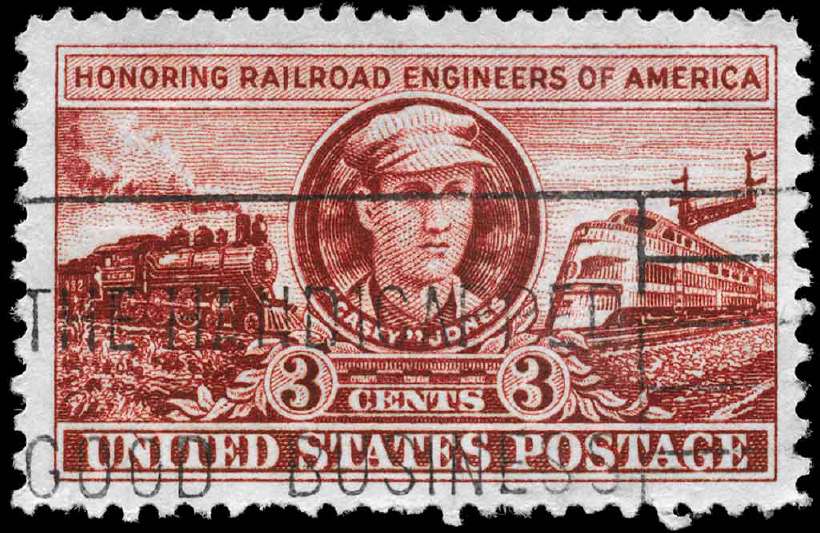 A stamp printed in USA to honor railroad engineers of America. [AlexanderZam](http://www.shutterstock.com/gallery-315121p1.html?cr=00&pl=edit-00) / [Shutterstock.com](http://www.shutterstock.com/?cr=00&pl=edit-00)