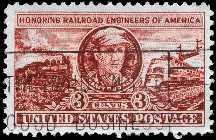 A stamp printed in USA to honor railroad engineers of America. [AlexanderZam](http://www.shutterstock.com/gallery-315121p1.html?cr=00&pl=edit-00) / [Shutterstock.com](http://www.shutterstock.com/?cr=00&pl=edit-00)