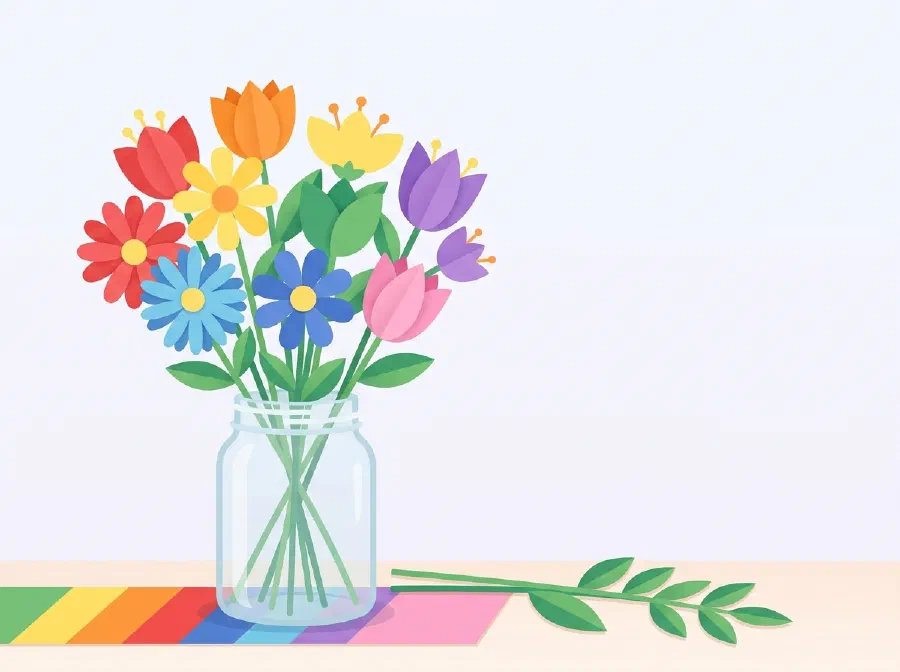 Rainbow Flowers