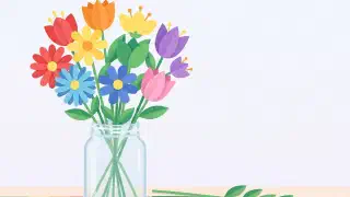 Illustration for Rainbow Flowers