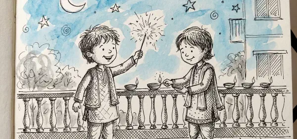 Illustration for Rediscovering a Smoke-less Diwali