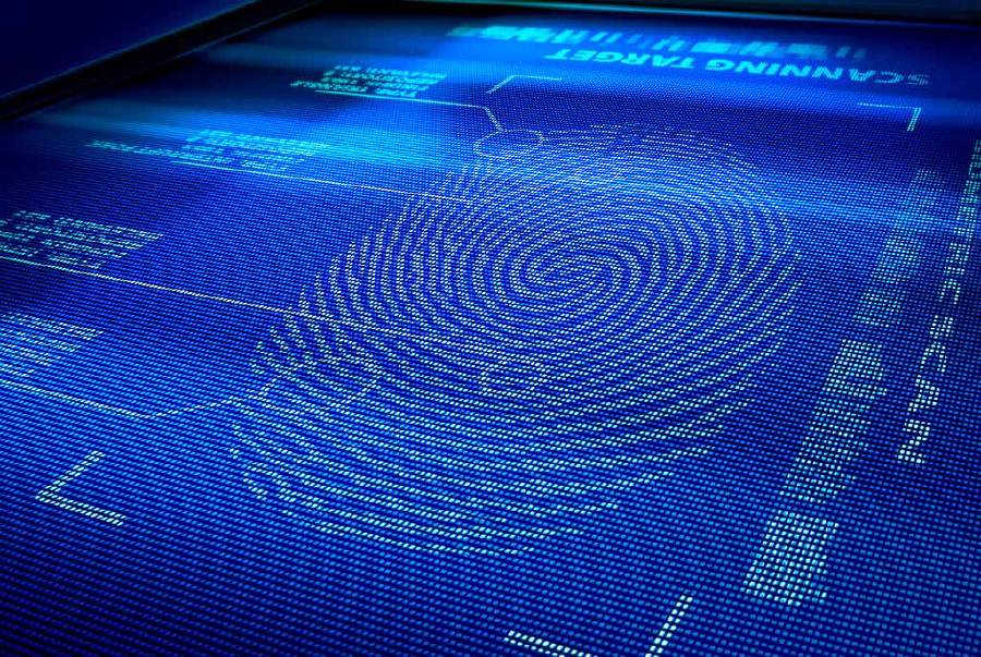 Scanning human fingerprint for a Biometric identification system