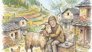 Illustration for Shebu and Moonmoon, the Long Haired Goat