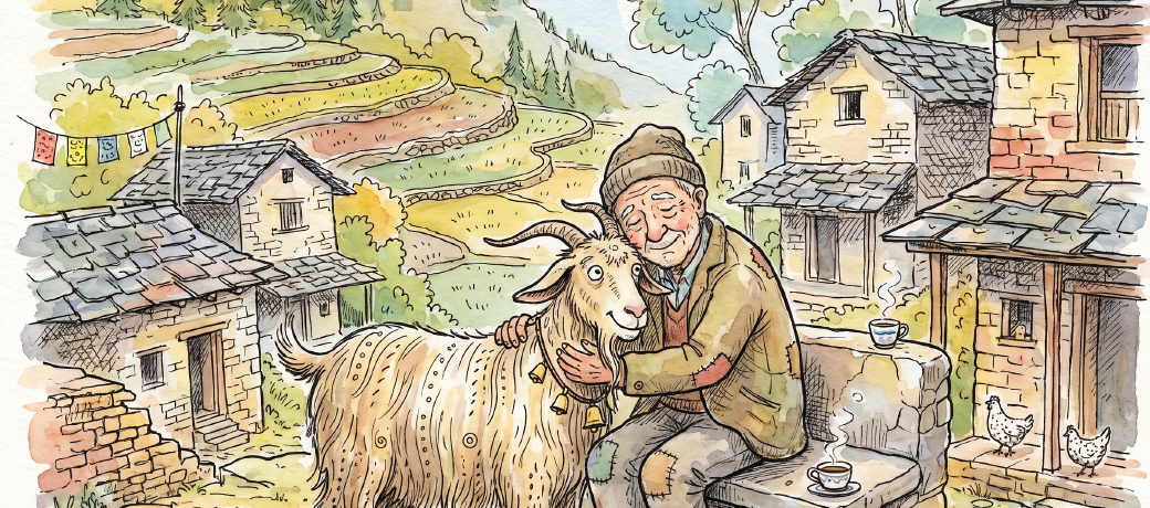 Illustration for Shebu and Moonmoon, the Long Haired Goat