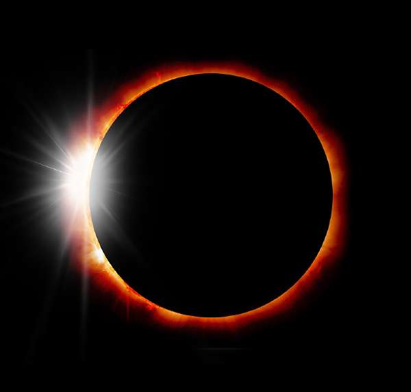 Solar Eclipse 'Elements of this image furnished by NASA '