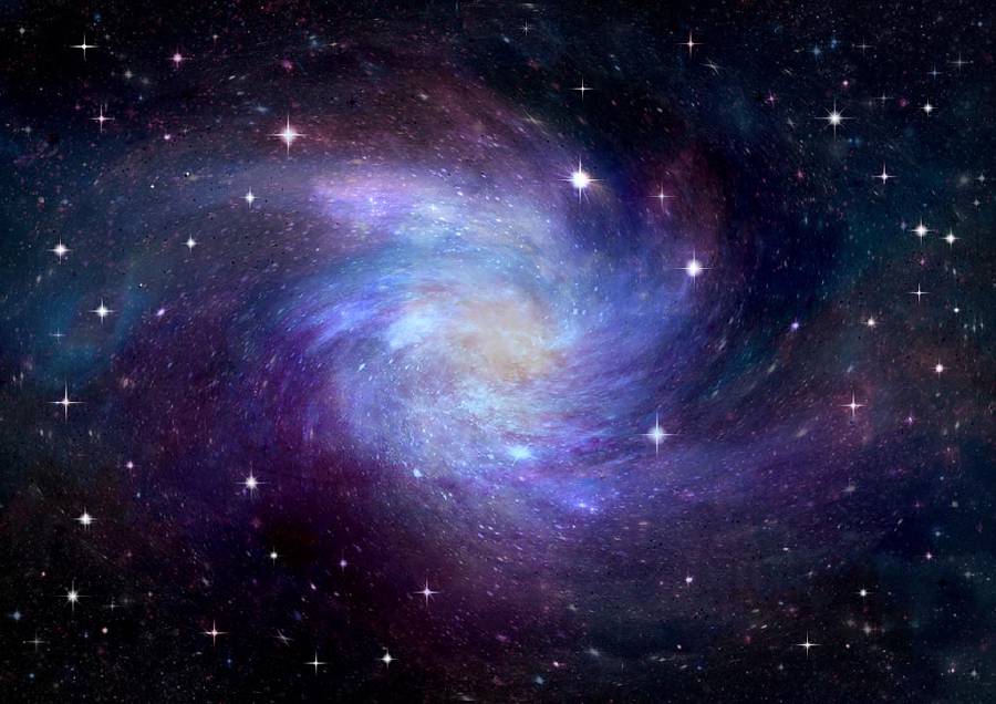 Stars, planets and galaxy in a free space. 'Elements of this image furnished by NASA'.