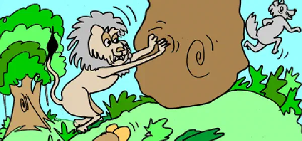 Illustration for The Day the Jackal Fooled the King of Beasts