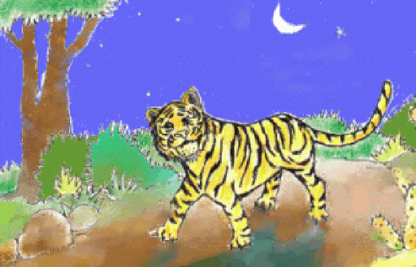 The Tiger and the Dried Persimmons [Illustrations: Kusum Chamoli]