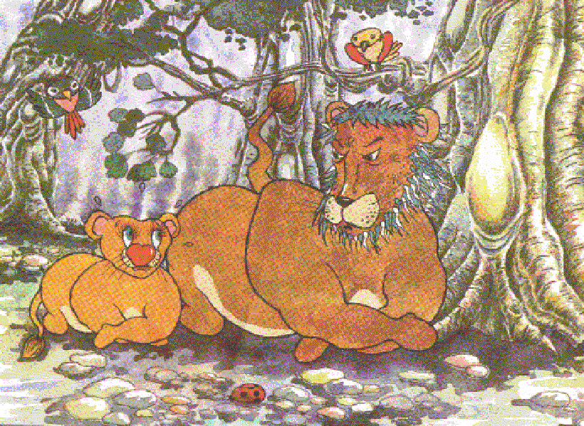 A Baby Lion Learns To Roar [Illustrations by Gurmeet Singh]