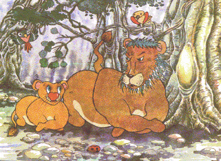 A Baby Lion Learns To Roar [Illustrations by Gurmeet Singh]