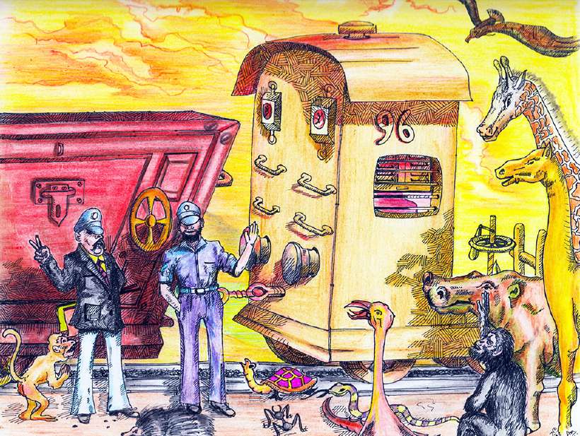 A Train Adventure of Wild Animals [Illustrations by Amarjeet Malik]