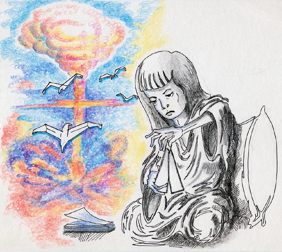 Sadako’s Cranes [Illustration by Amarjeet Malik]