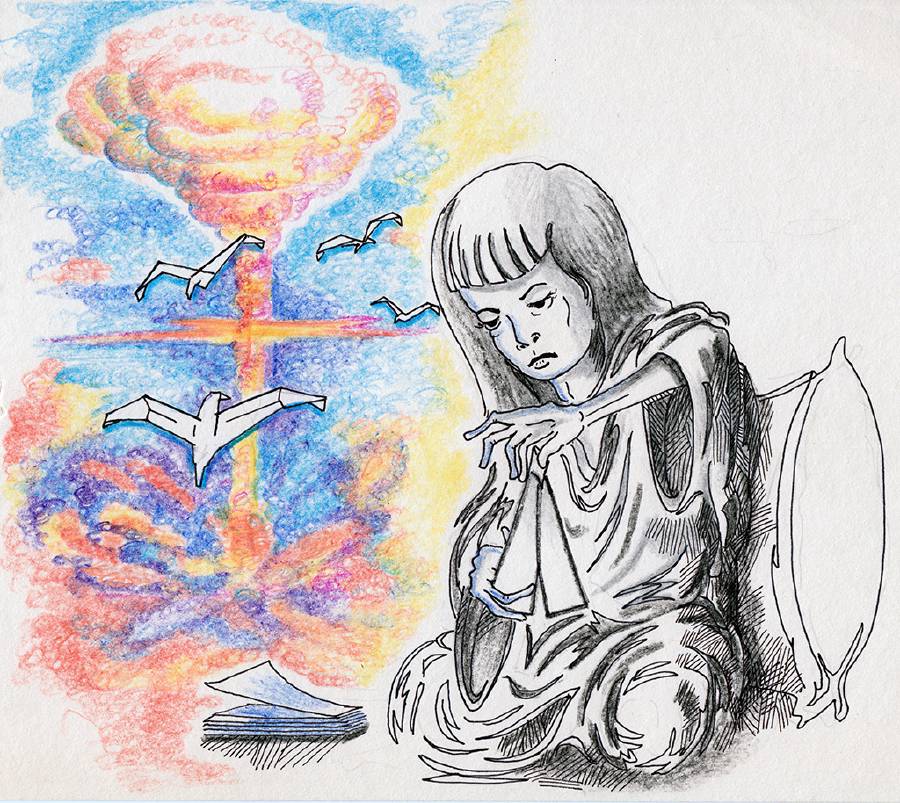 Sadako’s Cranes [Illustration by Amarjeet Malik]