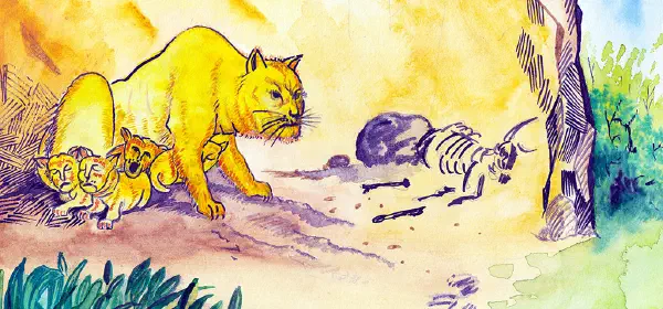 Illustration for The Clever Lioness