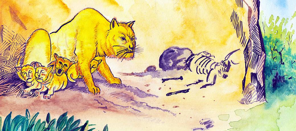 Illustration for The Clever Lioness