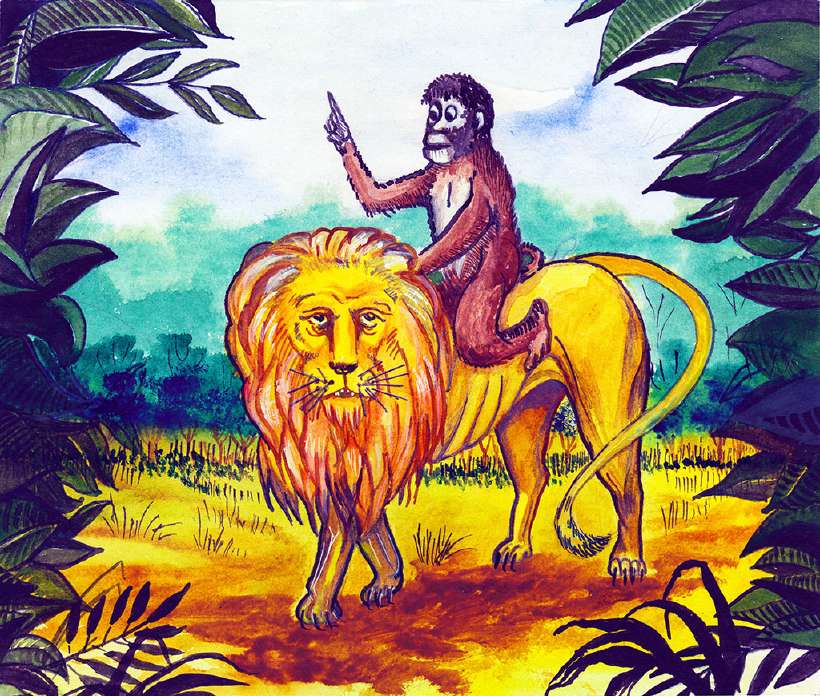 The Clever Lioness [Illustrations by Amarjeet Malik]