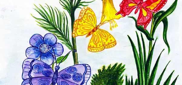 Illustration for The Three Butterflies