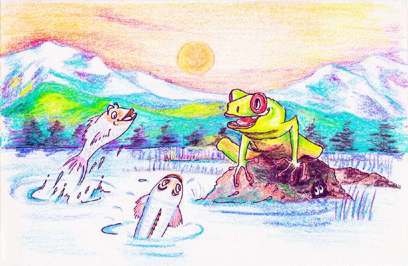 Two Fish and a Frog [Illustrations by: Amarjeet Malik]