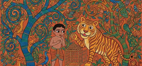 Illustration for Stripes Tiger and the Boy