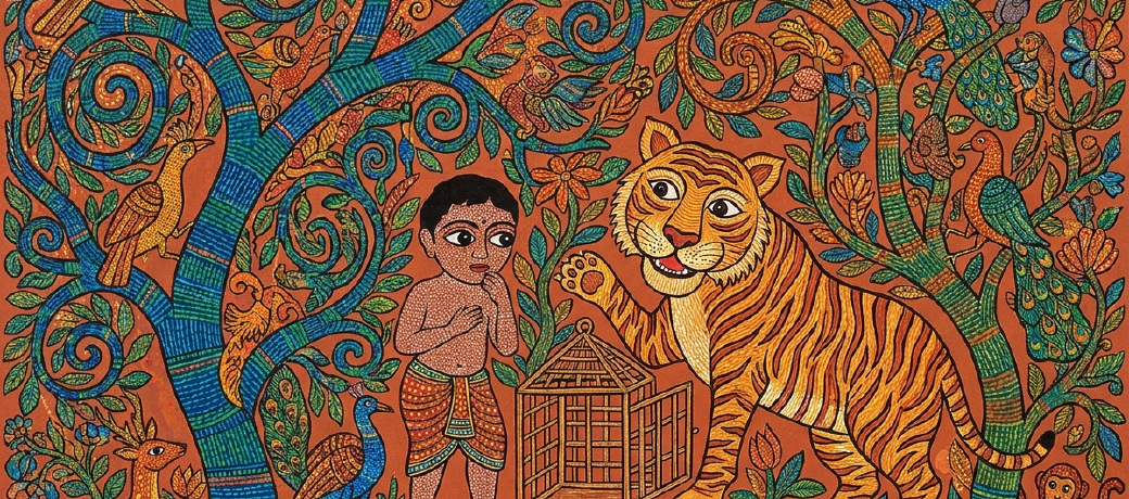 Illustration for Stripes Tiger and the Boy