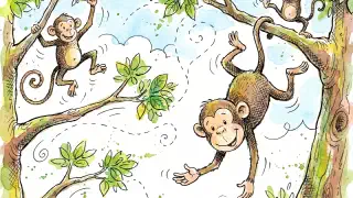 Illustration for Swinging Monkey