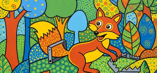 Illustration for Tail-cut Fox!