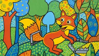 Illustration for Tail-cut Fox!