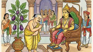 Illustration for Tenali Rama and the Brinjal