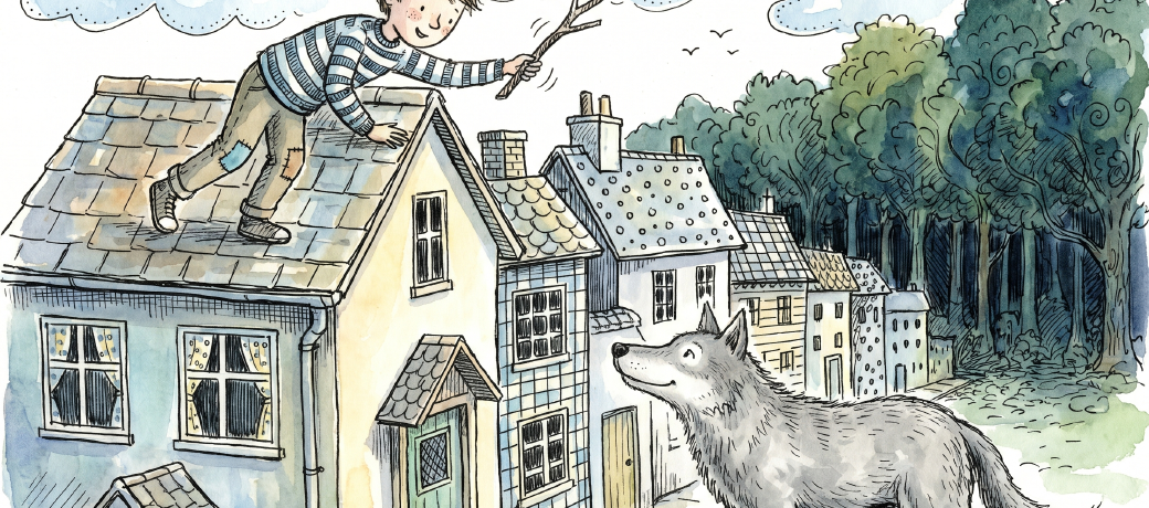 Illustration for The Boy and the Wolf