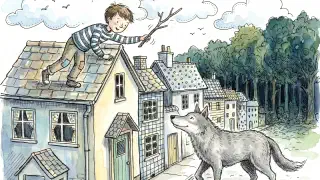 Illustration for The Boy and the Wolf