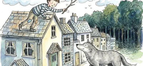 Illustration for The Boy and the Wolf