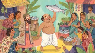 Illustration for The Court Jester and the Hilsa Fish