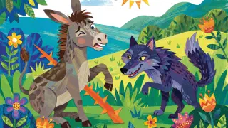 Illustration for The Donkey monkeys Around