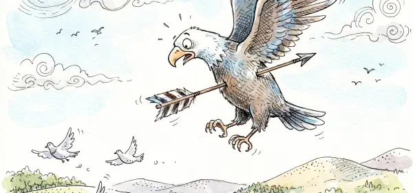 Illustration for The Eagle and the Arrow