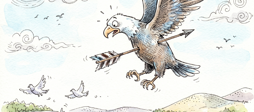 Illustration for The Eagle and the Arrow