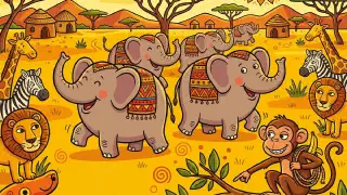 Illustration for The Elephants who Showed Off