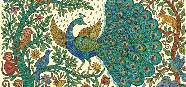 Illustration for The Exotic Peacock