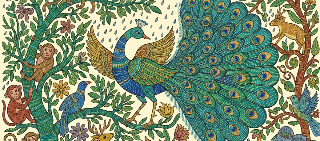 Illustration for The Exotic Peacock