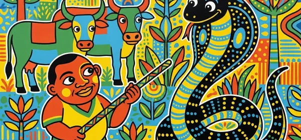 Illustration for The Farmer and the Serpent