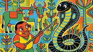 Illustration for The Farmer and the Serpent
