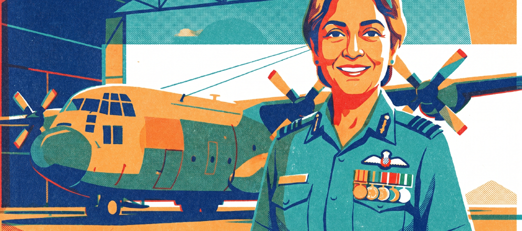 Illustration for The First Woman to Fly High in the Air Force