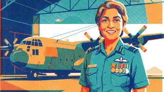 Illustration for The First Woman to Fly High in the Air Force