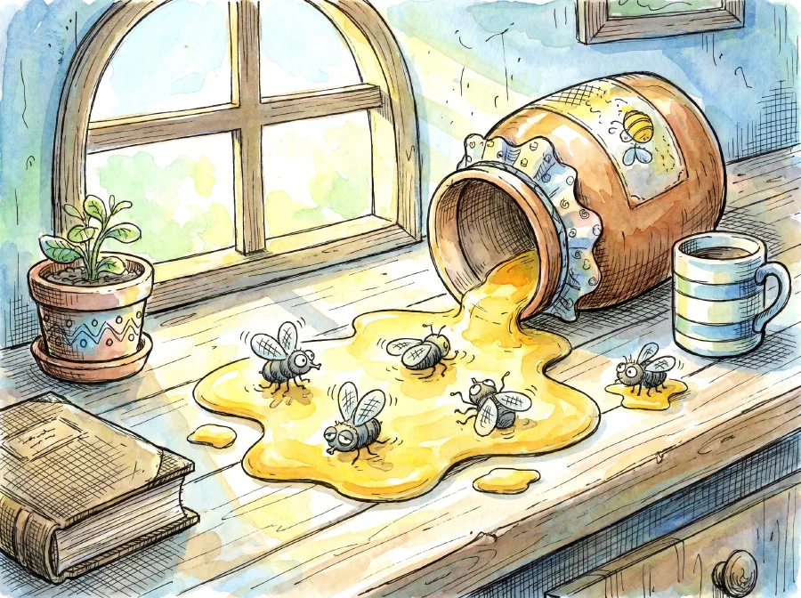 The Flies and the Honey Pot