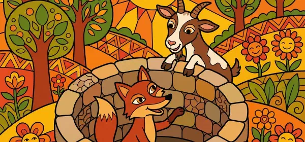 Illustration for The Fox and the Goat
