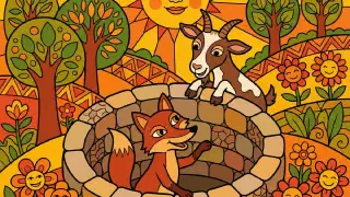 Illustration for The Fox and the Goat