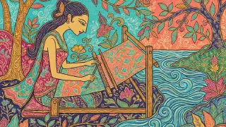 Illustration for The Girl who Taught the World to Weave
