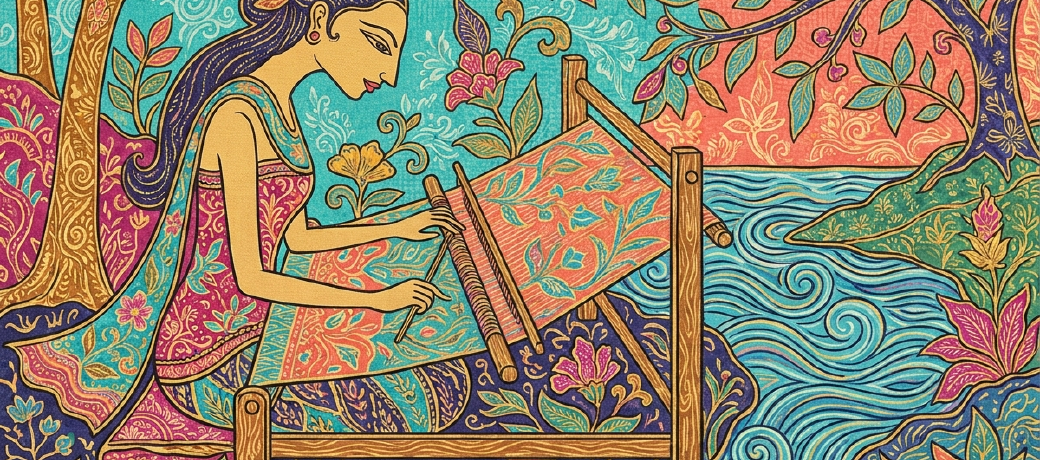 Illustration for The Girl who Taught the World to Weave