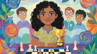 Illustration for The Girl who Won the Boys Chess Title