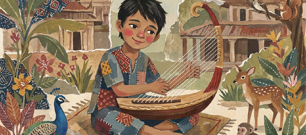 Illustration for The Harpist and the Princess