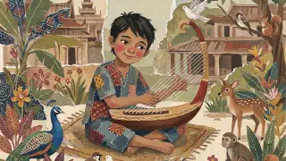 Illustration for The Harpist and the Princess
